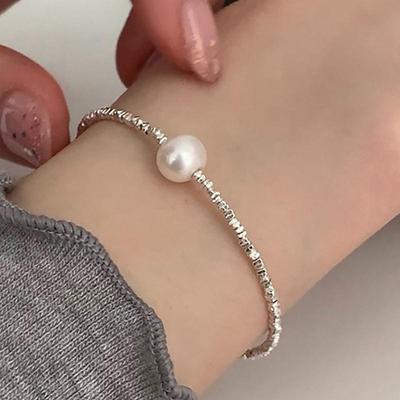 Bracciale con perle geometriche con perline per donne, accessori per gioielli, trendy, eleganti e minimalisti per feste di anniversario