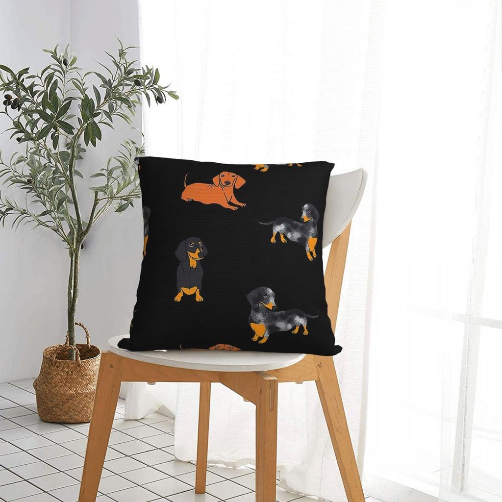 My Lovely Daschund Pillow Case Dachshund Wiener Sausage Doxie Dog Cushion Cover Awesome Zipper Decorative Pillowcover for Seat