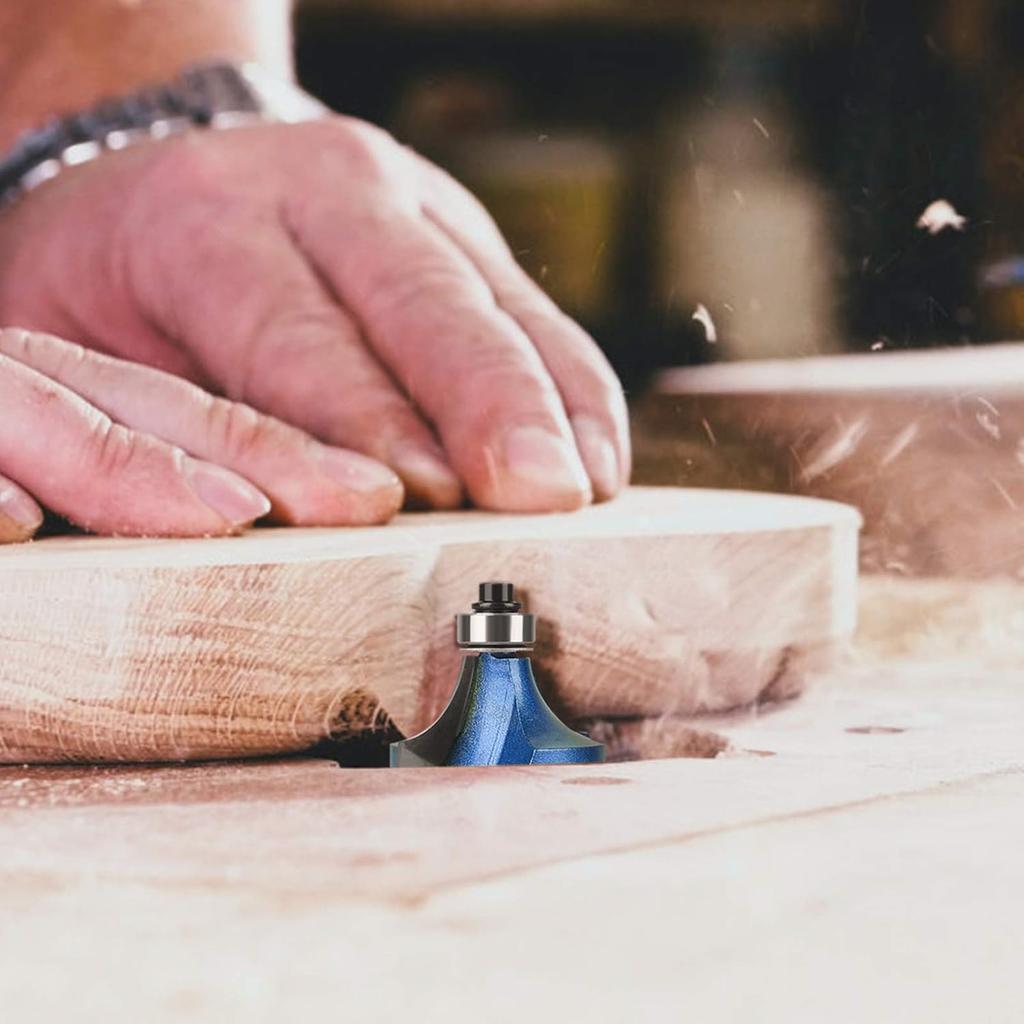 Frez R2czteroostrzowy z łożyskiem trzpień 6.35mm do drewna obrzeża mebloweg