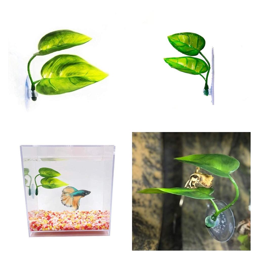 Decoração de Aquário para Animais de Estimação Peixes Betta Relaxar Brincar Plantas Folha Decoração de Aquário Desova de Peixes Folha Artificial Ornamental Rede