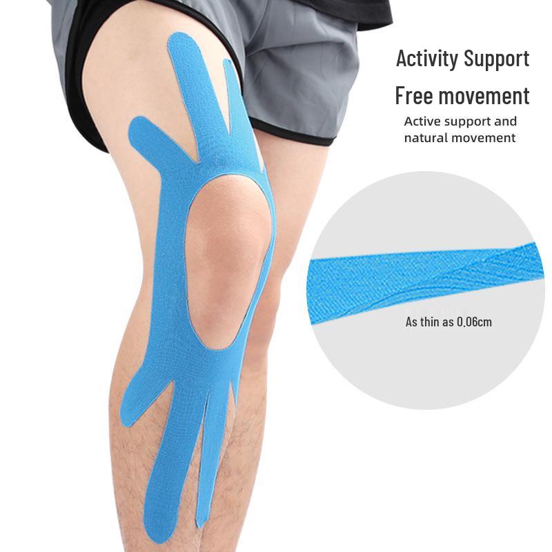 Large Elastic Knee Muscle Patch - Pre-cut Irregular Shape for Sports Support