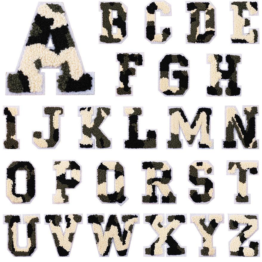 7Cm White Background Pink Character Embroidery Cloth Sticker English Towel Embroidery Letter Computer Embroidery Chapter Boy Embroidery Post