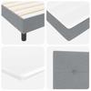 Boxspring Bed with LED Light Strips Light Gray 80 x 200 cm Fabric