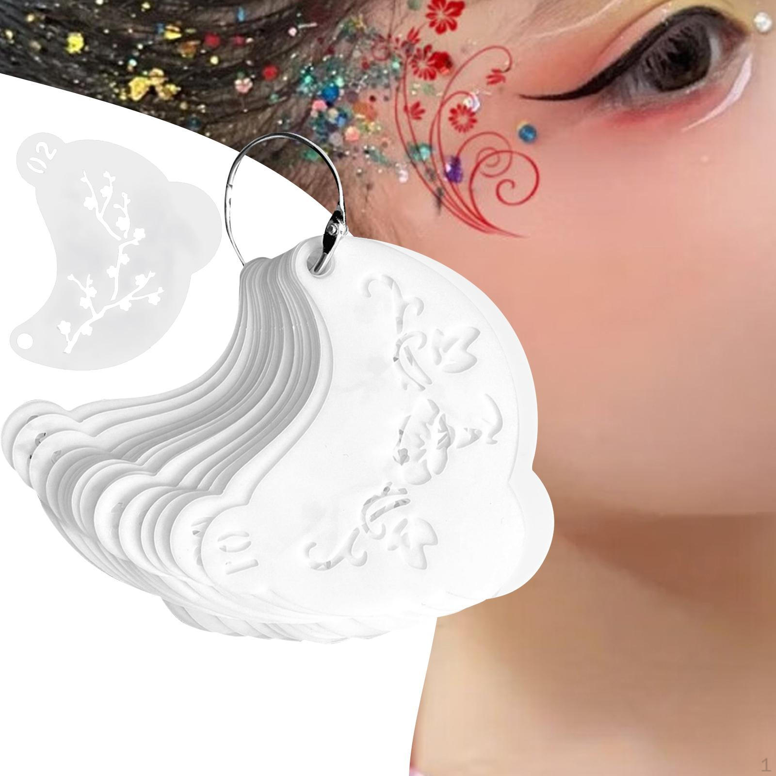 

25 шт. Трафареты для раскрашивания лица, Прочные для рисования, Портативные шаблоны, Многоразовые для