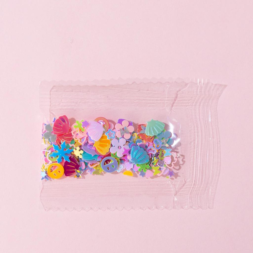 Polymer Clay Macaron Beads and Pearl Sugar Granules for DIY Slime, Epoxy, and Crafts