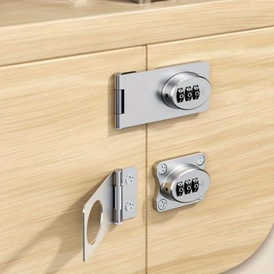 Proteja seus objetos de valor com esta trava de gaveta de metal durável com senha, sem necessidade de bateria, ideal para armários e portas, cofre com chave