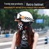 Tüm Mevsimler İçin Unisex Retro Motosiklet Yarım Kaskı