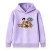 Kids Boys Girls Cartoon Animal Print Hooded Sweatshirt Casual Long Sleeve Pullover Tops for Daily Wear