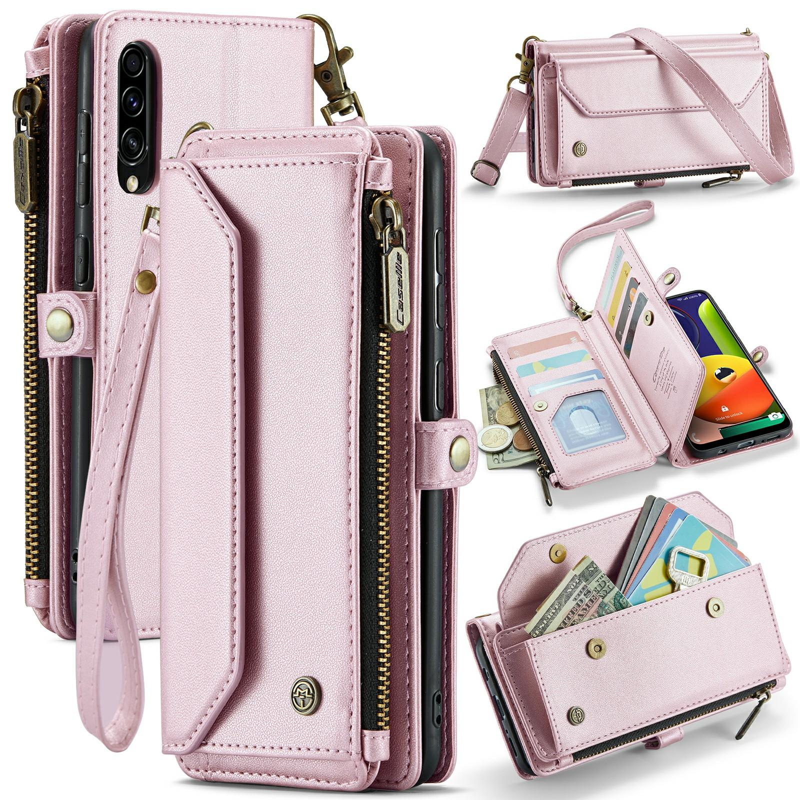 

Для Samsung Galaxy A30s/A50s/A50 Шкіряний чохол CASEME C36 на блискавці з кількома слотами для карток Чохол для телефону зі ремінцями B