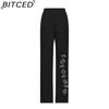 BITCED Fashion Popular Floral Print Harem Pants with Flower Pockets Mid Waist Trousers Streetwear