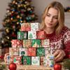 Christmas Countdown Boxes Festive Advent Decoration Christmas Countdown Number Boxes For Cookie Chocolate Candy Holiday Favors