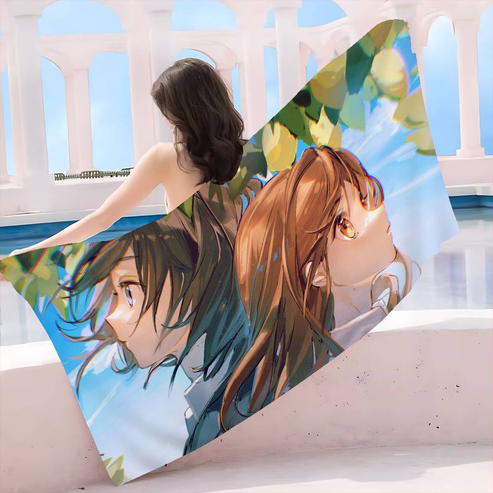 Horimiya Anime Strandtuch Bunte Handtücher für Mädchen Mikrofaser Schnelltrocknend Sandfrei Strand Yoga Spa Fitnessstudio Pool