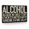 Vintage Metal Sign Funny Alcohol Quote Retro Tin Sign Bar Pub Man Cave Wall Decor