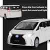 Voiture miniature Lexus LM300h MPV en alliage métallique moulé sous pression, modèle de collection avec son et lumière, cadeau pour garçon et enfant, échelle 1/32
