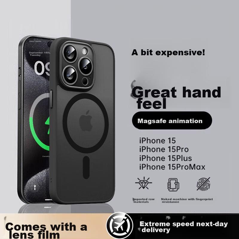 Skin-Like MagneticCase for Apple IPhone 15 Pro Max, Ultra-Thin Frosted Shockproof Magnetic Wireless Charging Full Protection Cover And Wome