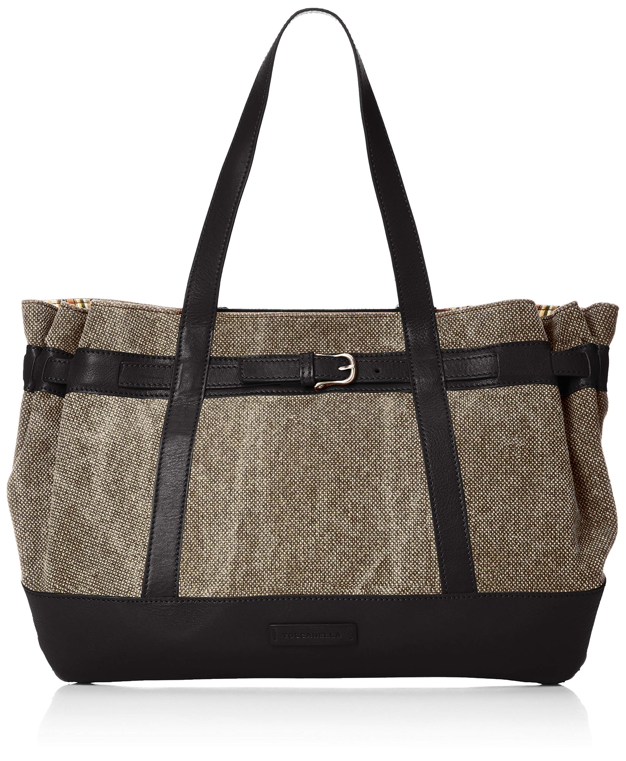 

Vachetta Leather Canvas Shoulder Bag Black [Toscanera] & 2152-TV