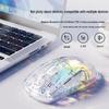 Forerunner Q8 Transparent Crystal Triple-Mode Gaming Mouse