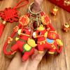 Year of Horse Keychain Pendant with Lanyard Waterproof Red Gold Lucky Charm