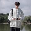 New Chinese National Wind Gray Hooded Sweater Men's New Autumn and Winter Loose Casual Clothes