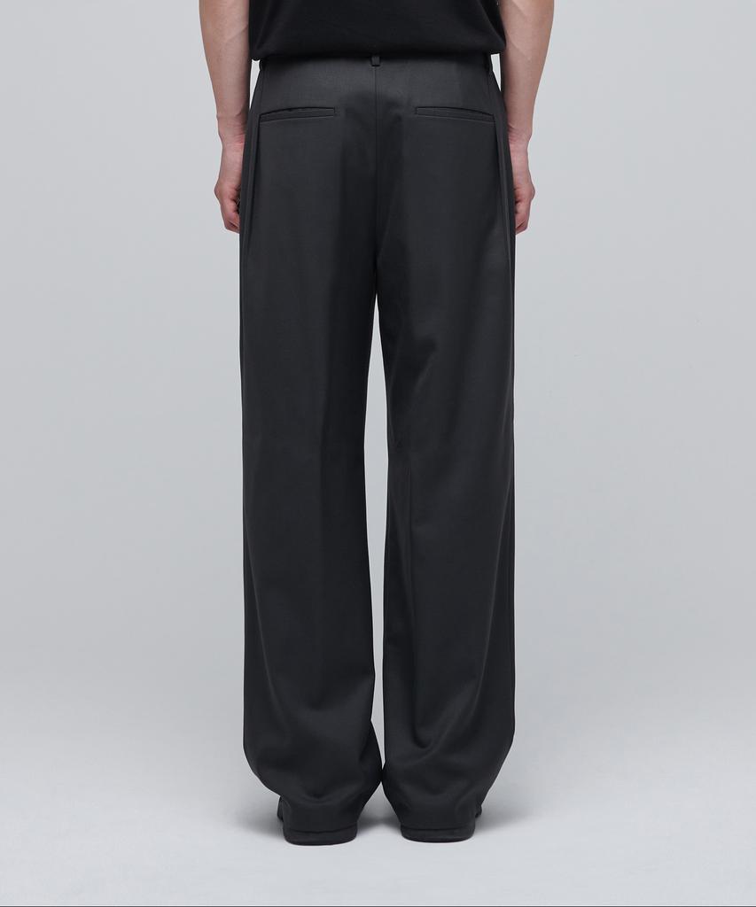 Musinsa Standard Wool Blend Reverse Tuck Wide Slacks [Gray]