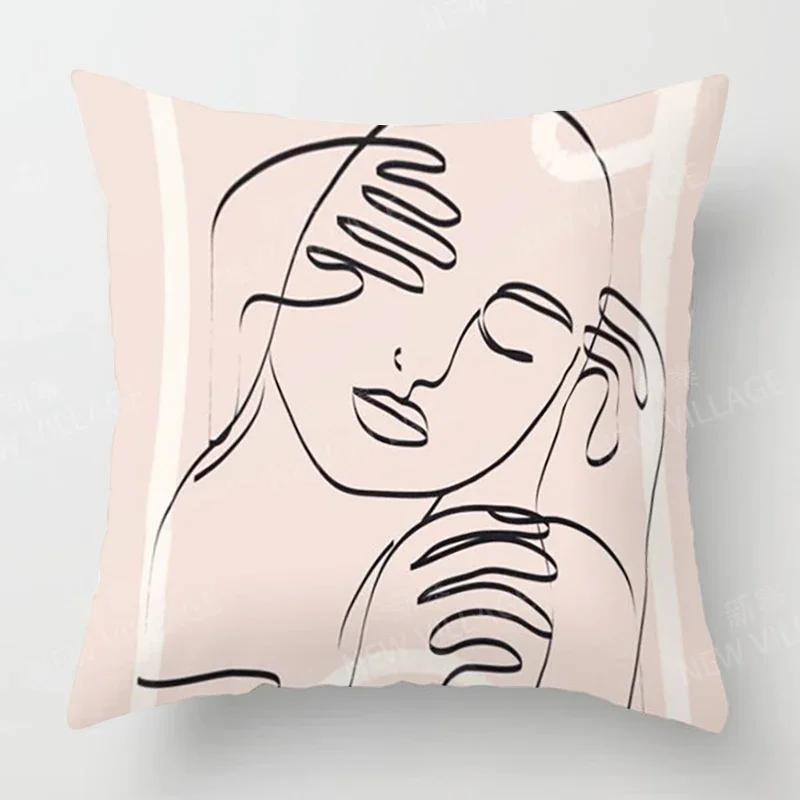 Nordic Fall Home Decor Autumn Throw Pillow Cover Sofa Cushion Cover Modern Morandi