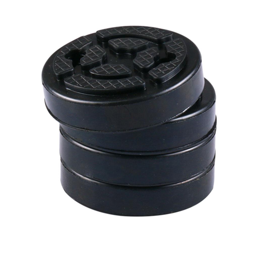 Universal Rubber Jack Pad Slotted Jack Pad Adapter Frame Rail Protector Slotted Frame Black/Yellow