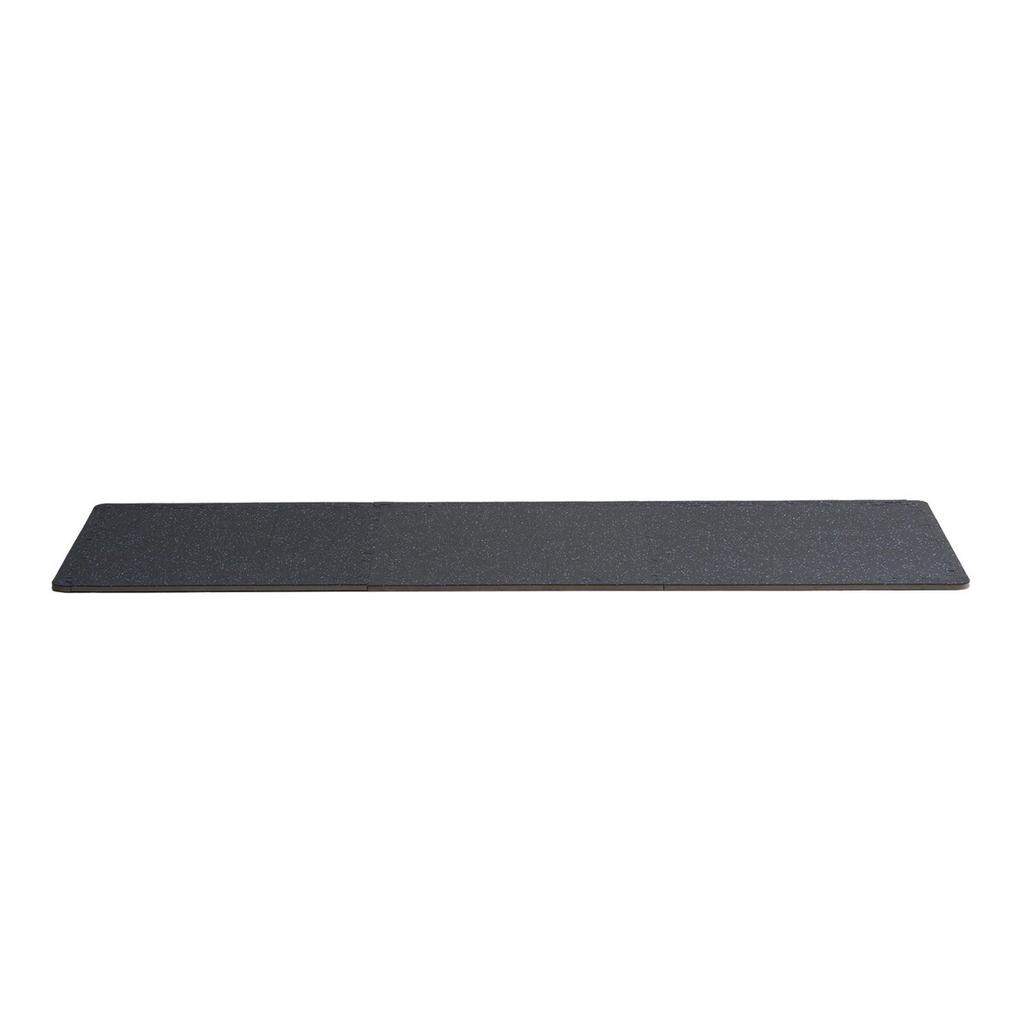 0.56" Thick Gym Floor Mats 25 Tiles Rubber Top with EVA Foam Black & Blue