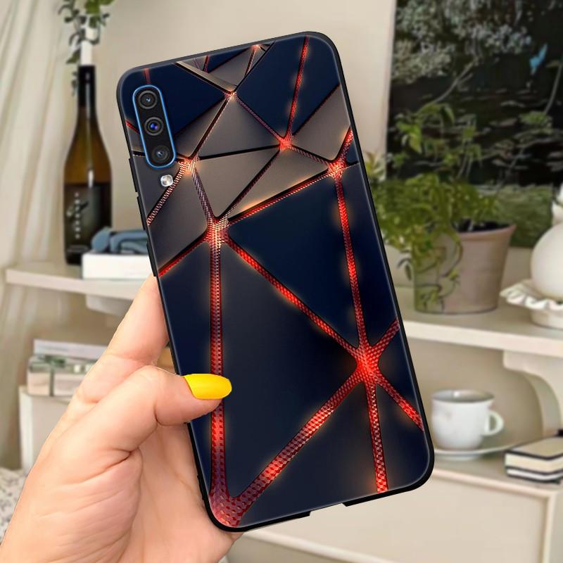 Phone Case For Samsung Galaxy A30s A50 Case Cute Silicone Black Back Covers on For Coque Samsung A50 s A50s A 30s Cover Bumper