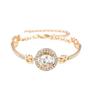 Luxury Rhinestone 4-Piece Jewelry Set, Necklace Earrings Bracelet Ring
