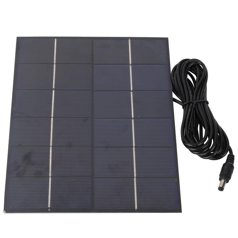 5.5W 6V Portable Polycrystalline Silicon Solar Panel with DC Port for DIY Battery Charger