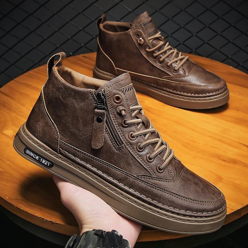 Мужские ботинки Зимние высокие кожаные туфли Модные хлопковые туфли Модные ботильоны Деловая повседневная обувь для отдыха на открытом воздухе Мужские кроссовки 39 2190₽