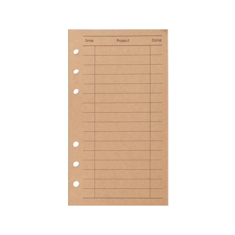 A6 Loose-Leaf Multi-Functional Planner: Daily/Weekly Plan & Accounting Inserts - Removable Inner Pages Replacement