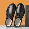 Shoes for Men  new Winter Fashion Non-slip Cotton plush Shoes Men Thickened Leather Casual Snow Boots