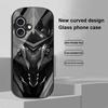 Kreativer Mech Für Apple IPhone 16 11 13 15 14 Pro Max 12 Mini 7 8 Plus XR X XS SE Elliptisch Geformte Handyhülle aus Gehärtetem Glas