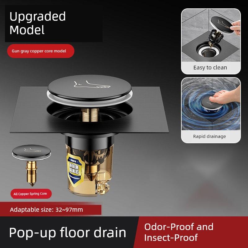 Floor Drain Deodorizer, Bathroom Anti-Odor Filter, Sewer Anti-Backflow, Anti-Insect, Anti-Mosquito Drain for Bathroom