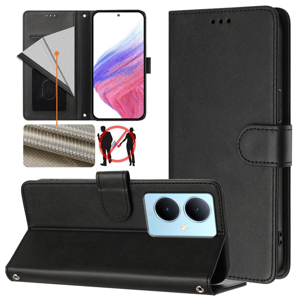 Magnetic Leather Case On For VIVO Y78 Plus Y77e Y77 Y76 Y75 Y72 Y70s Y56 Y55 Y55s 2023 Y53s Y52s Flip Wallet Cover