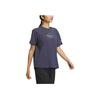 Adidas Sport Training Casual Round Neck Short Sleeve T-Shirt Women Tops Navy IS7404