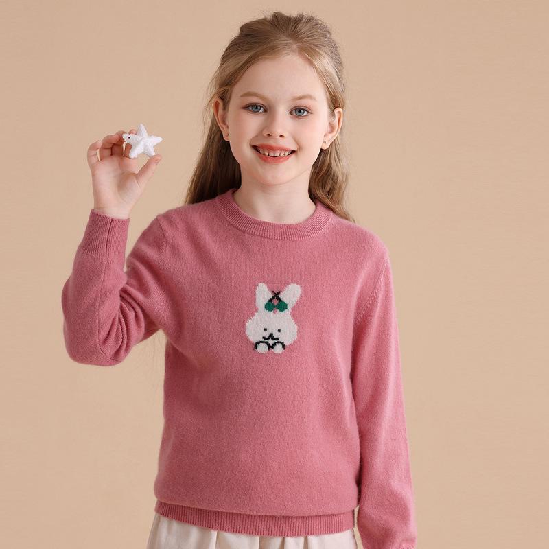 Kaschmirpullover für Mädchen - Herbst/Winter-Stil, Kinder Wollstrickpullover