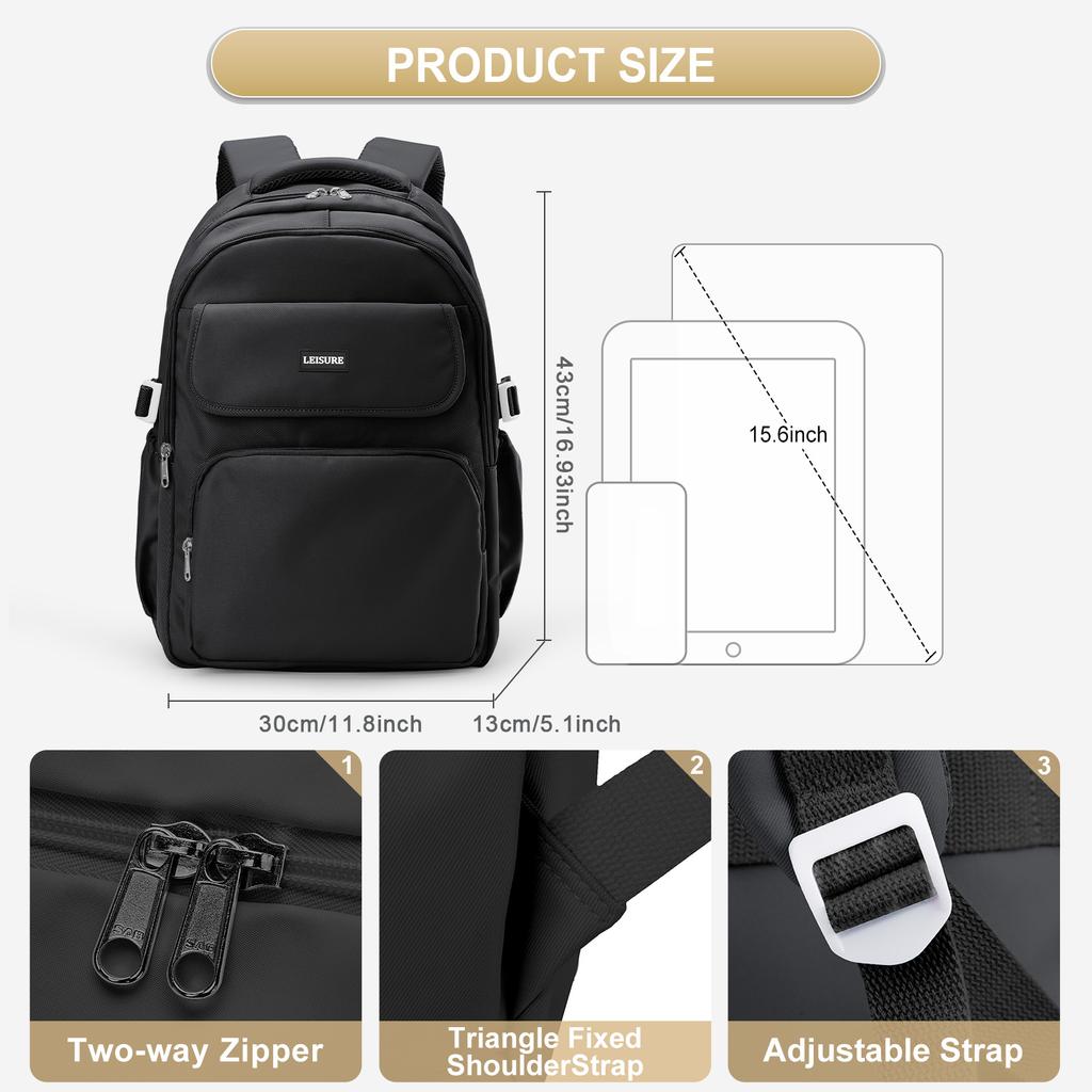 Cute High School Backpack for Women Men, Waterproof Teenager Nylon Rucksack, Large Backpack for Children, Boys Girls Laptop Bags