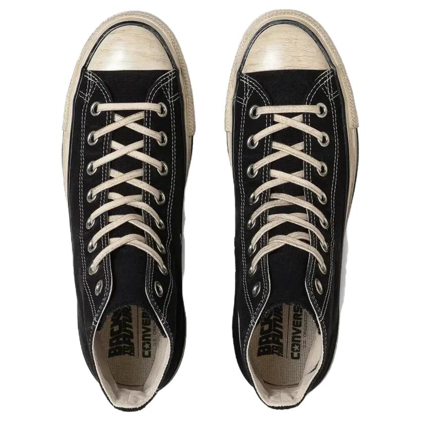 Converse All Star US LG HI Back to the Future Soft and Comfortable High-top Canvas Shoes for Men and Women Black