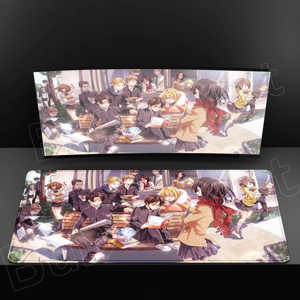 Attack On Titan Cool Anime Mouse Pad Gaming Keyboard Accessories Large Rubber Desk MatComputer Carpet Pc Gamer Non-slip Mousepad