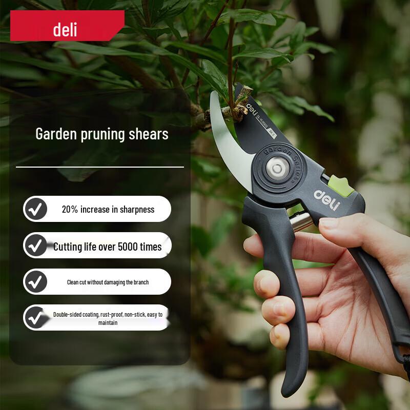 Deli 8-inch Anti-slip Pruning Shears