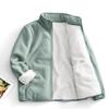 Boys and Women's Double-Sided Coral Fleece Jacket - Warm, Thickened Autumn/Winter Cardigan for Outdoor Use