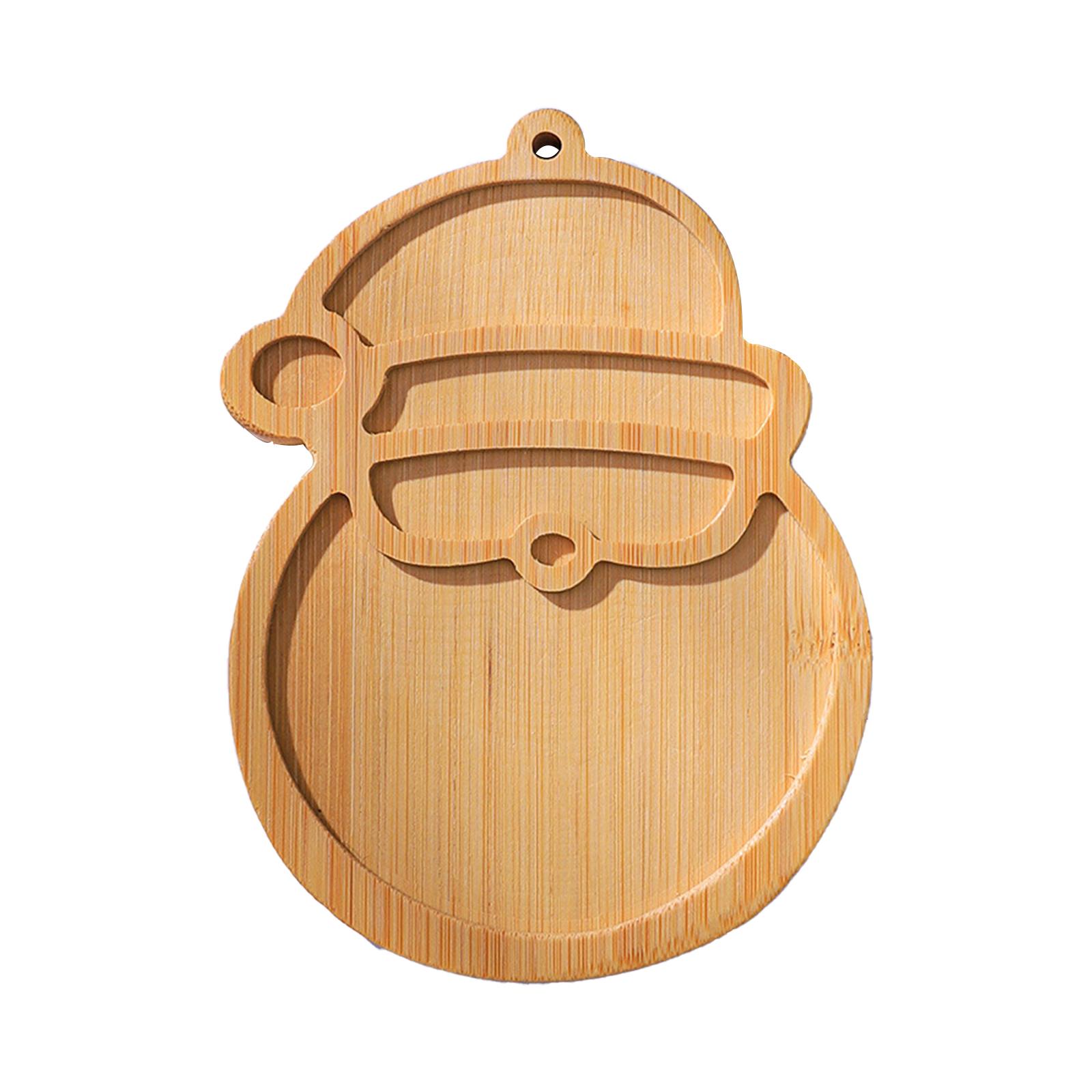 Christmas Themed Blank Bamboo Coaster Base DIY Craft for Creative Mosaic Art Holiday Dining Table Drinks