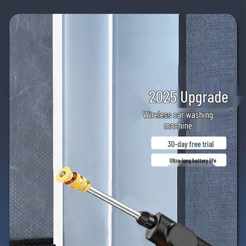 Portable High-Pressure Wireless Car Washer with Lithium Battery - Powerful Water Gun for Easy Car Cleaning