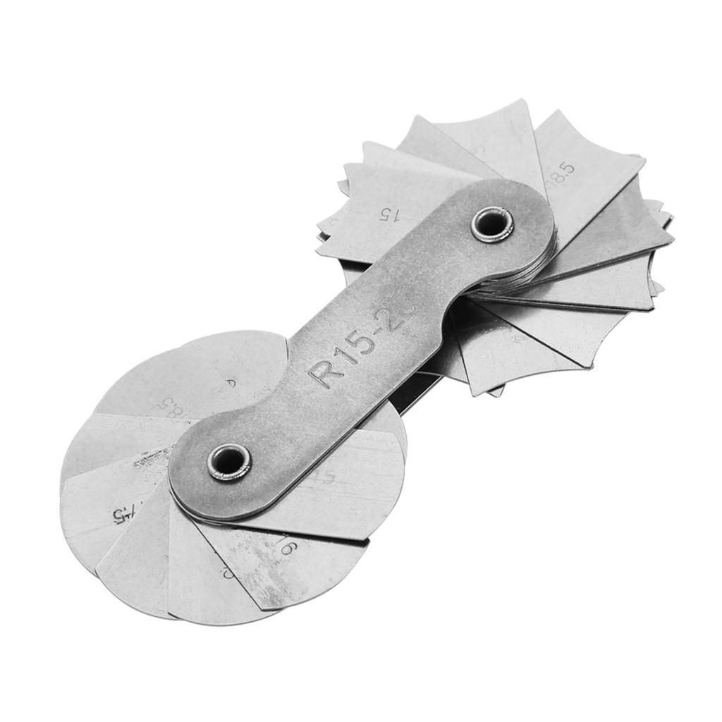 Stainless Steel Radius Fillet Gauge External Internal Concave Convex Measuring Tool (R1525MM)