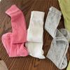 Women Thin Boneless Cotton Long Socks Jk Lolita Striped Pile-Up Stockings Trendy Breathable Soft Slim Knee High Stacked Socks