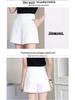 Women's High Waist Wide Leg Chiffon Shorts - Korean Style A-line White Casual Pants for Spring/Summer 2026