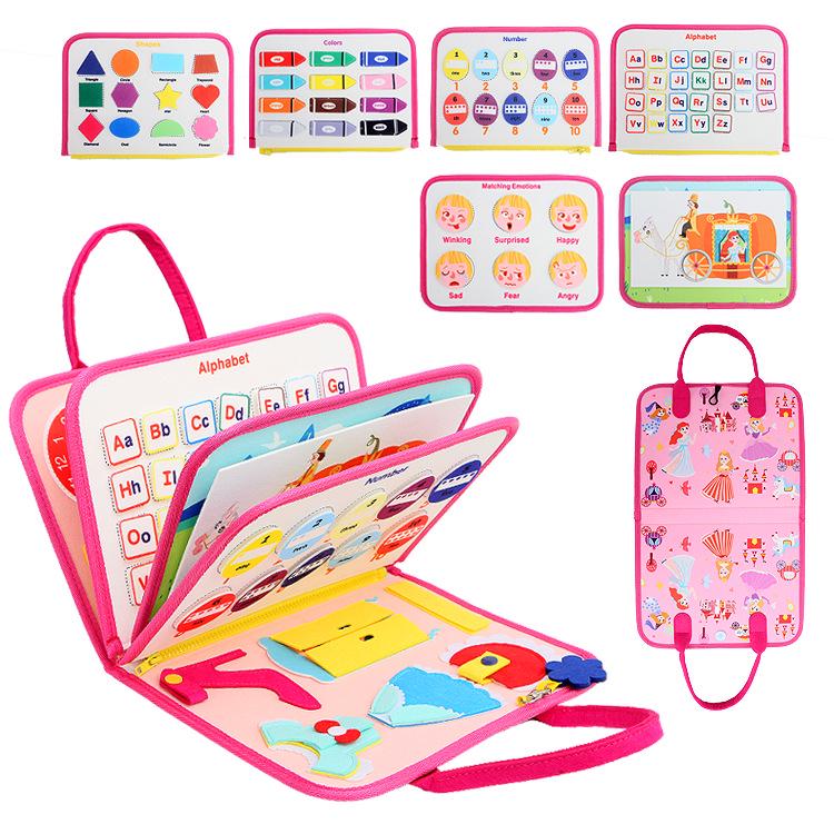 Montessori Felt Busy Board: Multi-Page Educational Toy & DIY Accessories for Early Childhood Learning