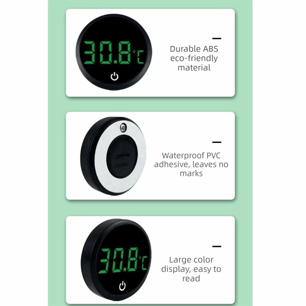 Selbstklebendes digitales Aquarium-Thermometer LED-Anzeige Externes Fischbecken-Thermometer Hohe Präzision Kabellos